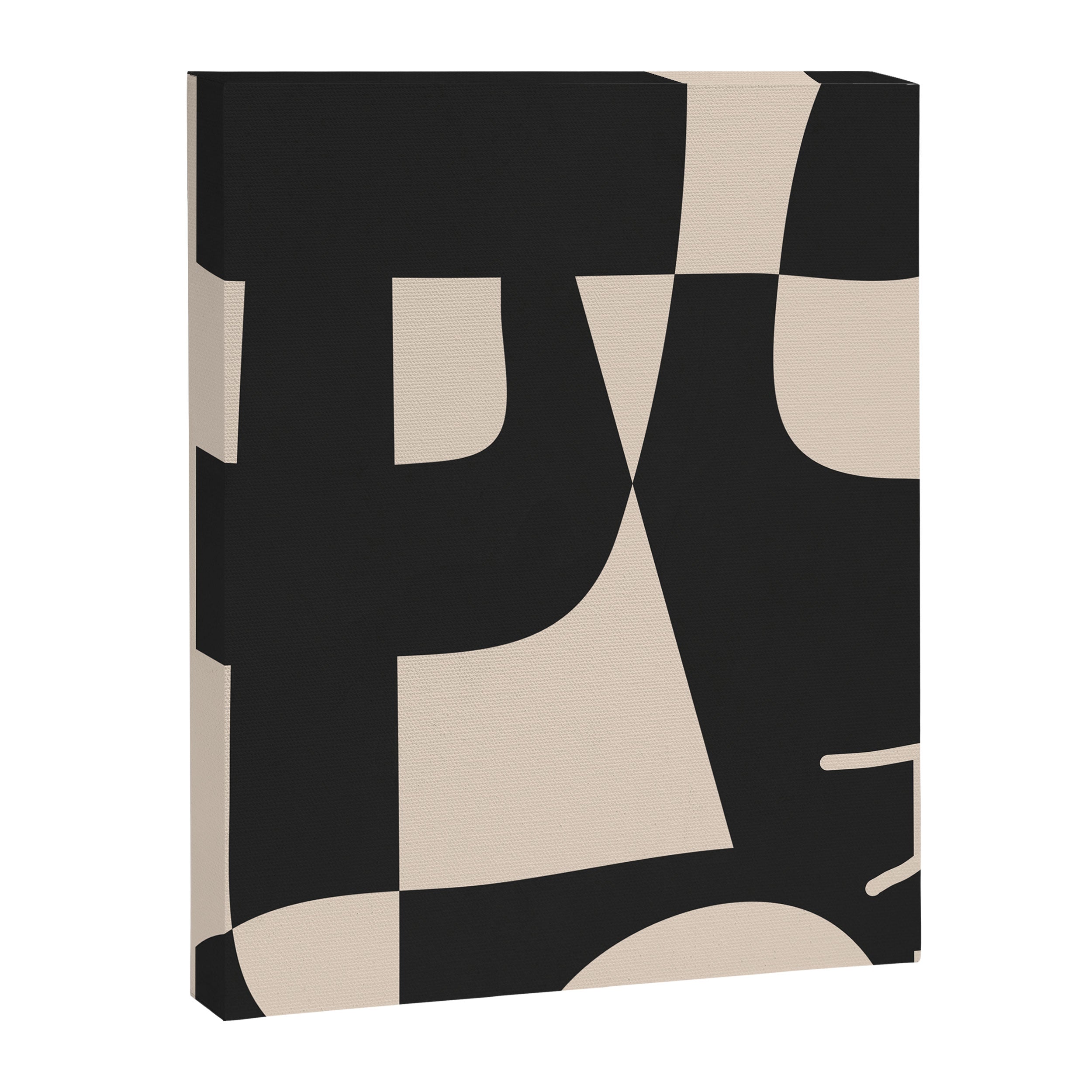 Modern Black And White Abstract Art 1 Canvas Print Gallery Image 6