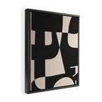 Modern Black And White Abstract Art 1 Framed Canvas Print Gallery Image 2
