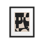 Modern Black And White Abstract Art 1 Framed Art Print Gallery Image 5