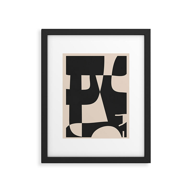 Modern Black And White Abstract Art 1 Framed Art Print Gallery Image 5