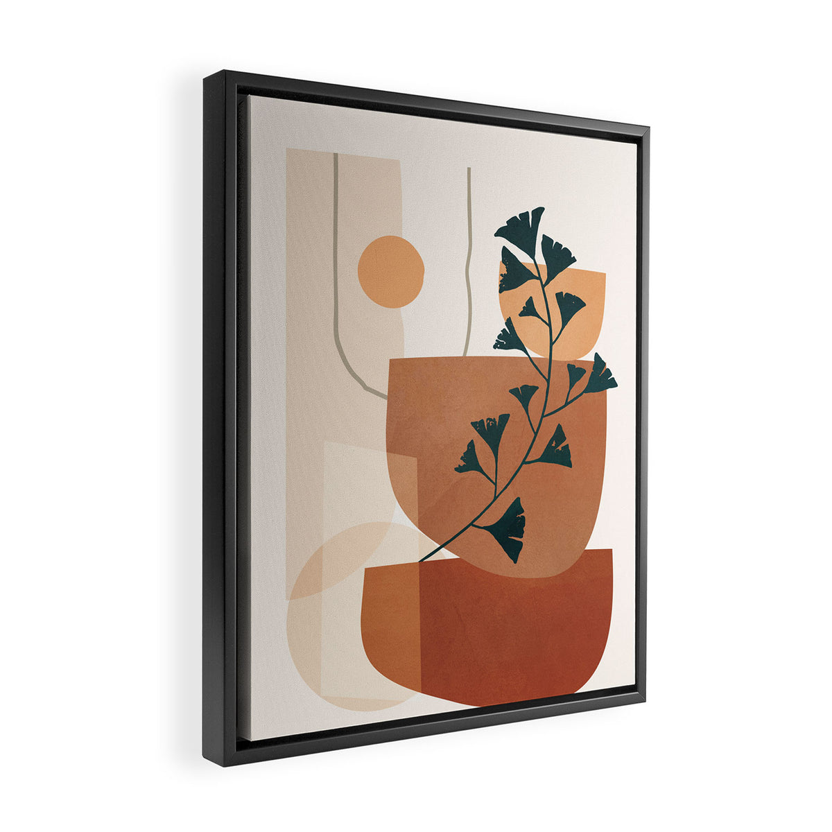 Modern Shapes Design 12 Framed Canvas Print Gallery Image 2