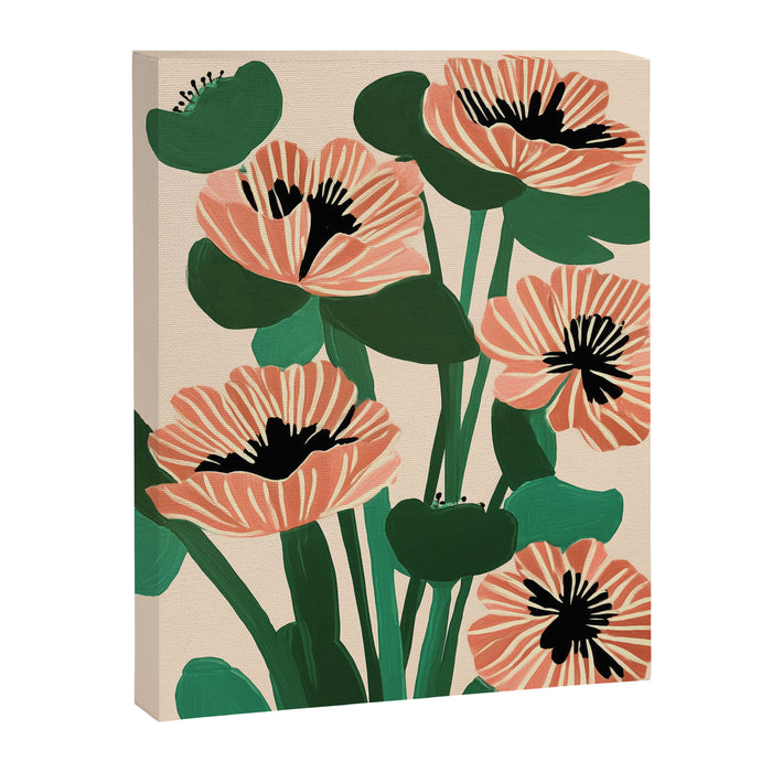 Modern Wild Poppies Canvas Print Gallery Image 1