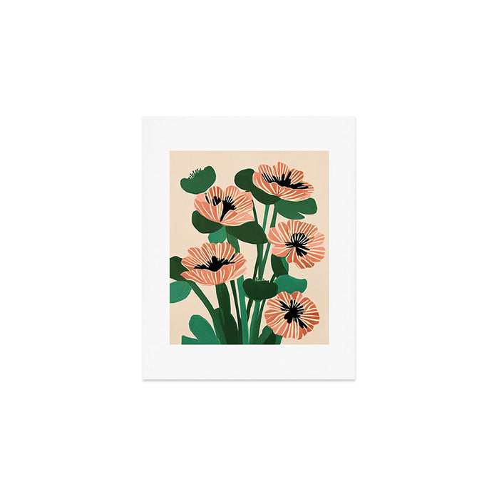 Modern Wild Poppies Art Print Gallery Image 1