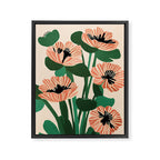 Modern Wild Poppies Framed Canvas Print Gallery Image 6