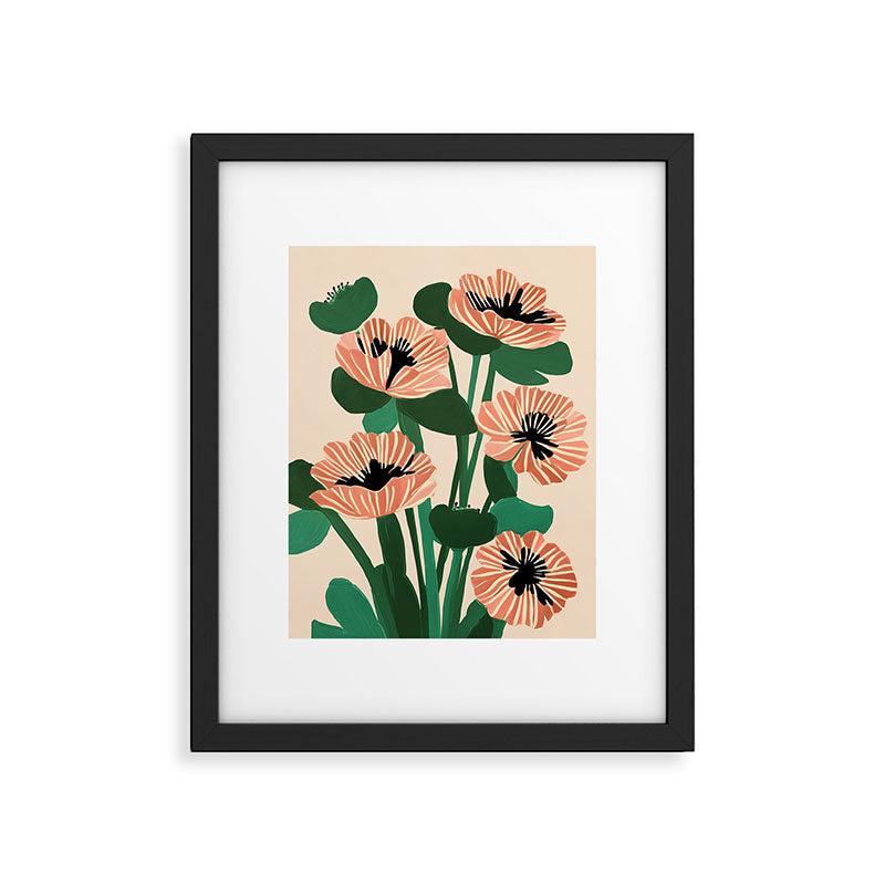 Modern Wild Poppies Framed Art Print Gallery Image 5