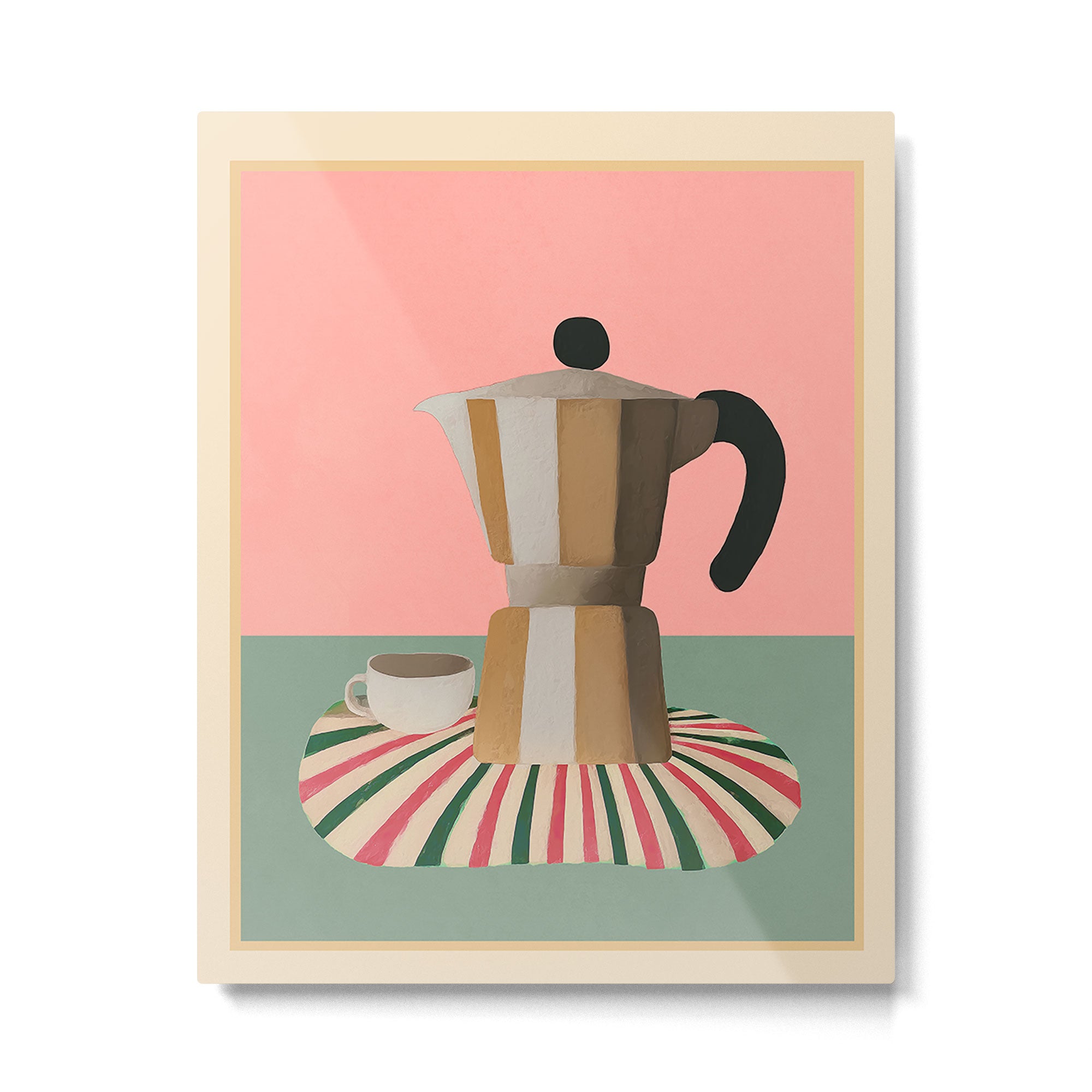 Moka Pot Still Life Metal Print Gallery Image 4
