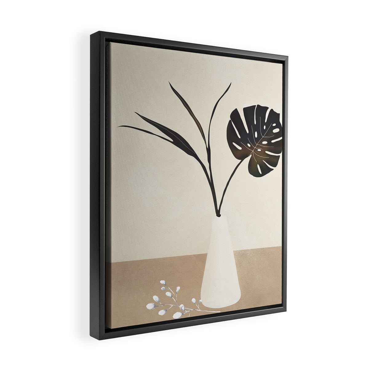 Monstera Decoration Framed Canvas Print Gallery Image 2