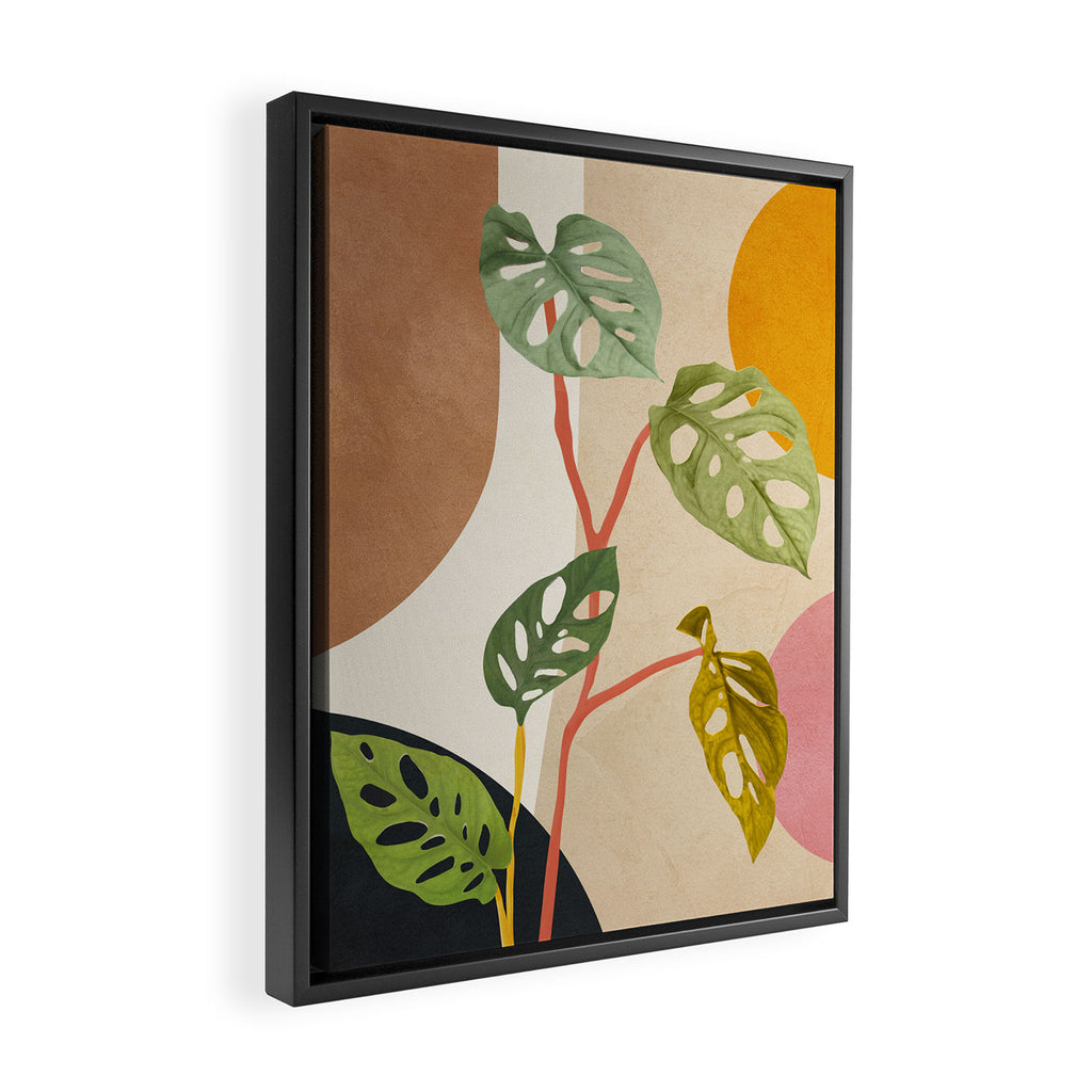 Monstera Obliqua 01 Framed Canvas Print Gallery Image 2