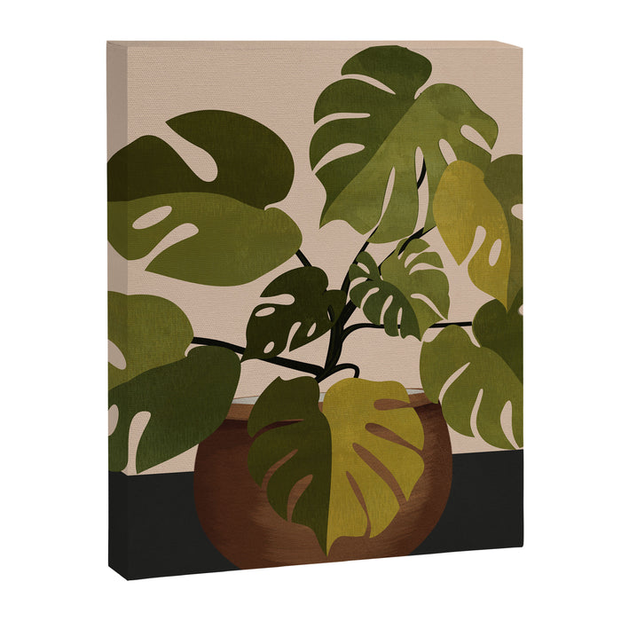 Monstera Plant In A Pot 1 Canvas Print Gallery Image 1