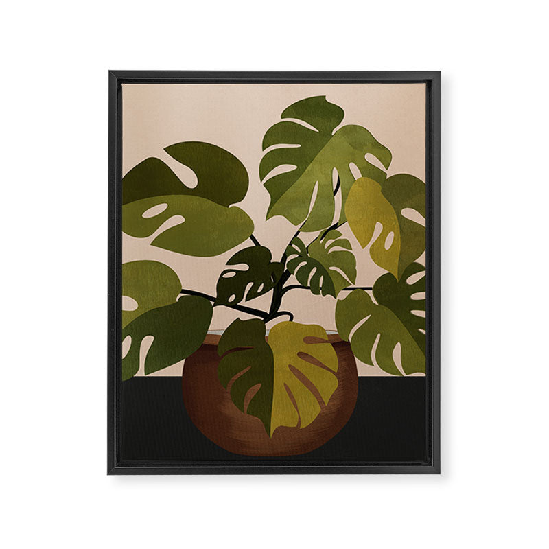 Monstera Plant In A Pot 1 Framed Canvas Print Gallery Image 8