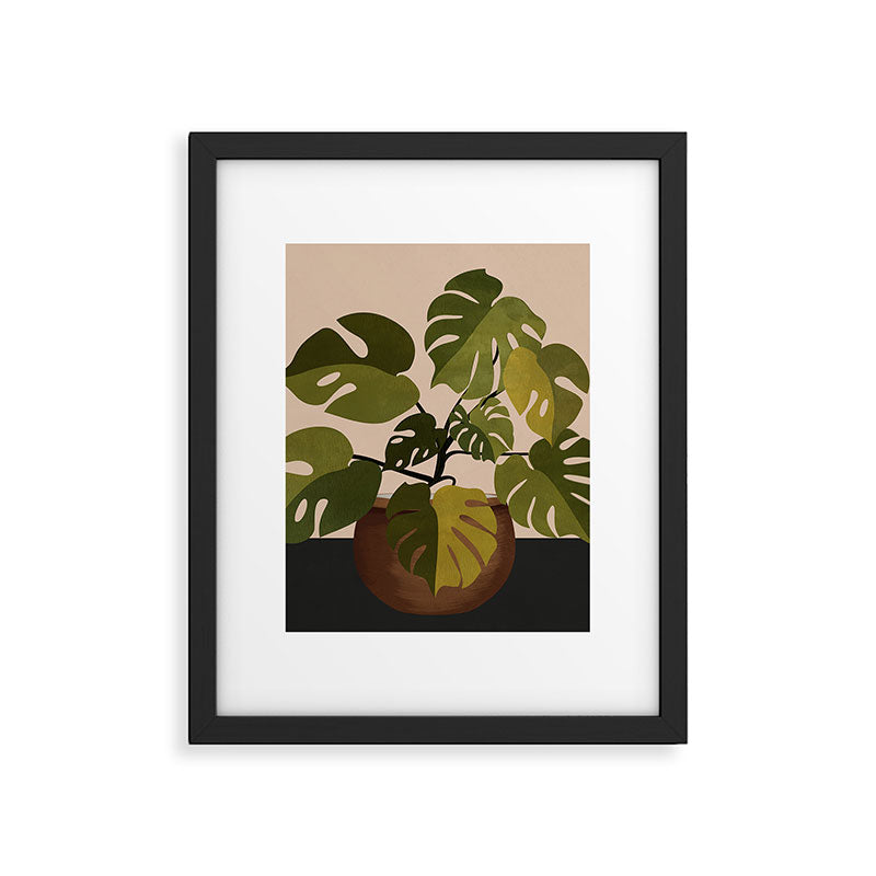 Monstera Plant In A Pot 1 Framed Art Print Gallery Image 6