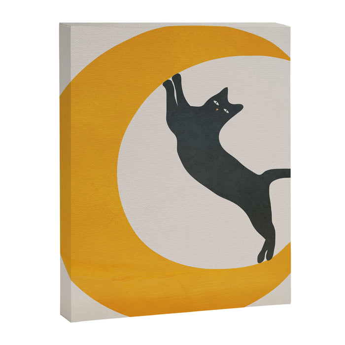 Moon and Cat Canvas Print Gallery Image 1