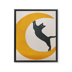 Moon and Cat Framed Canvas Print Gallery Image 8