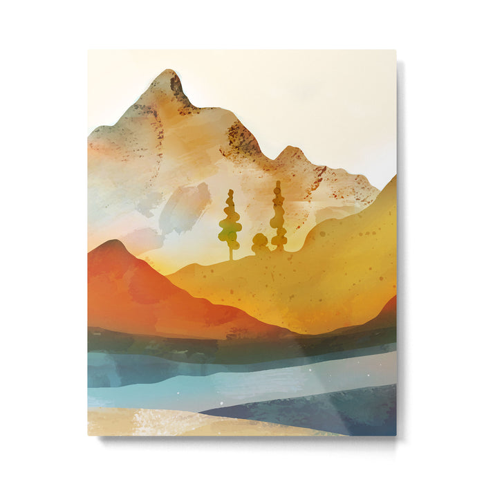 Morning by the mountain stream Metal Print Gallery Image 1