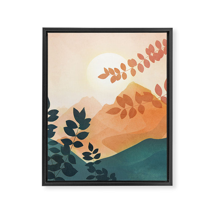 Morning in The Mountains Framed Canvas Print Gallery Image 1