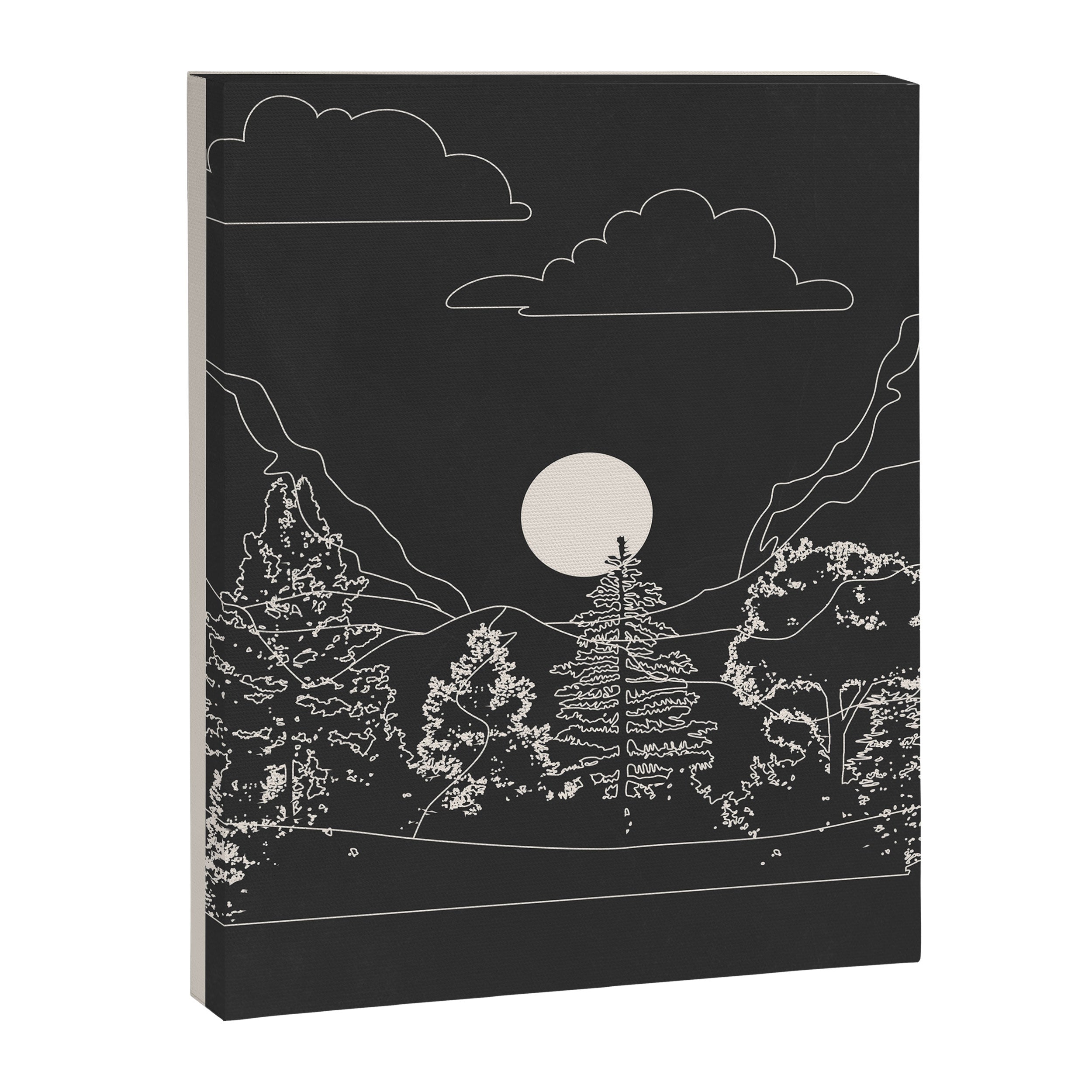 Mountain Trees Dark Canvas Print Gallery Image 6