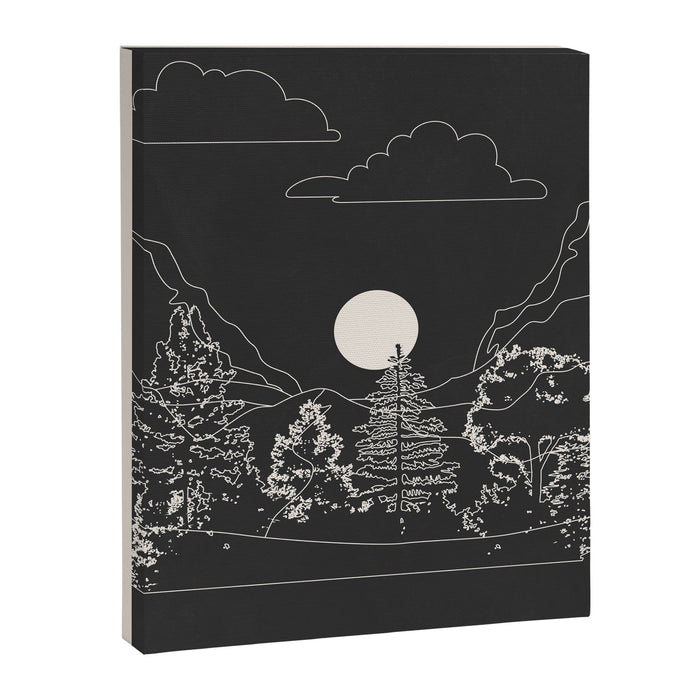 Mountain Trees Dark Canvas Print Gallery Image 1