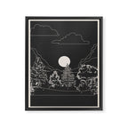 Mountain Trees Dark Framed Canvas Print Gallery Image 6