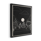 Mountain Trees Dark Framed Canvas Print Gallery Image 2
