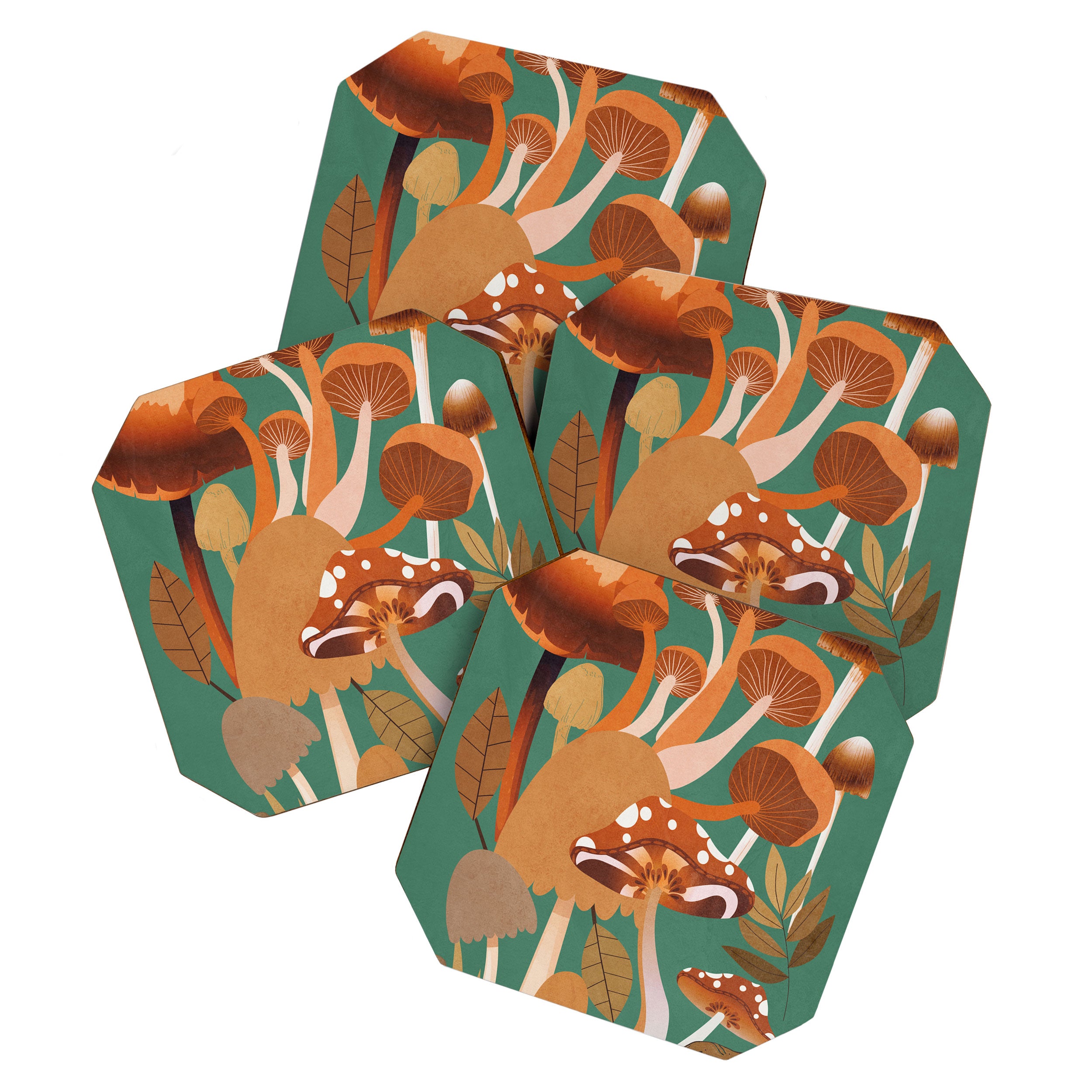 Mushrooms 4 Coaster Gallery Image 1