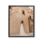 New White Dress Framed Canvas Print Gallery Image 6