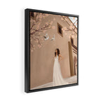 New White Dress Framed Canvas Print Gallery Image 2