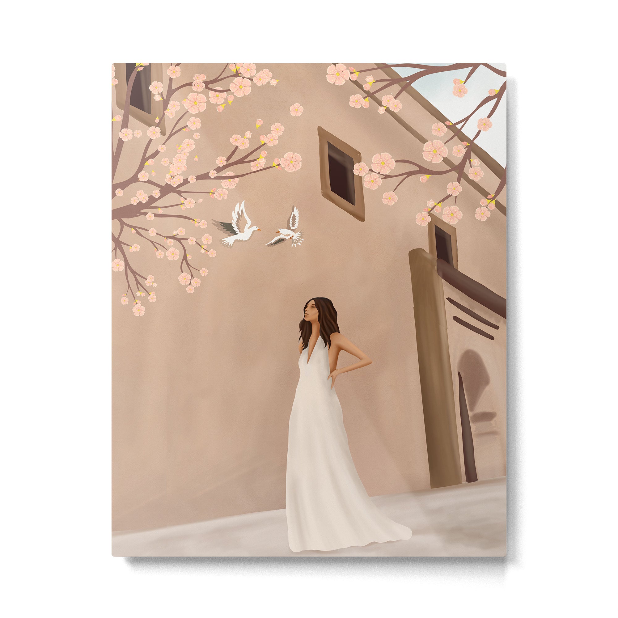 New White Dress Metal Print Gallery Image 4