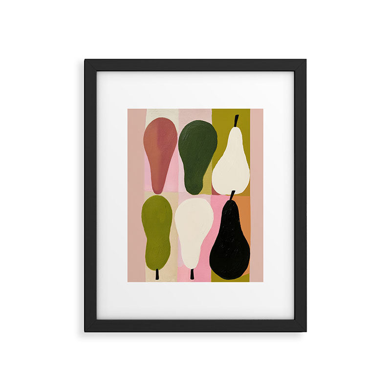 Olive and Blush Pears Framed Art Print Gallery Image 5
