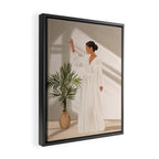 Opened Window Framed Canvas Print Gallery Image 2