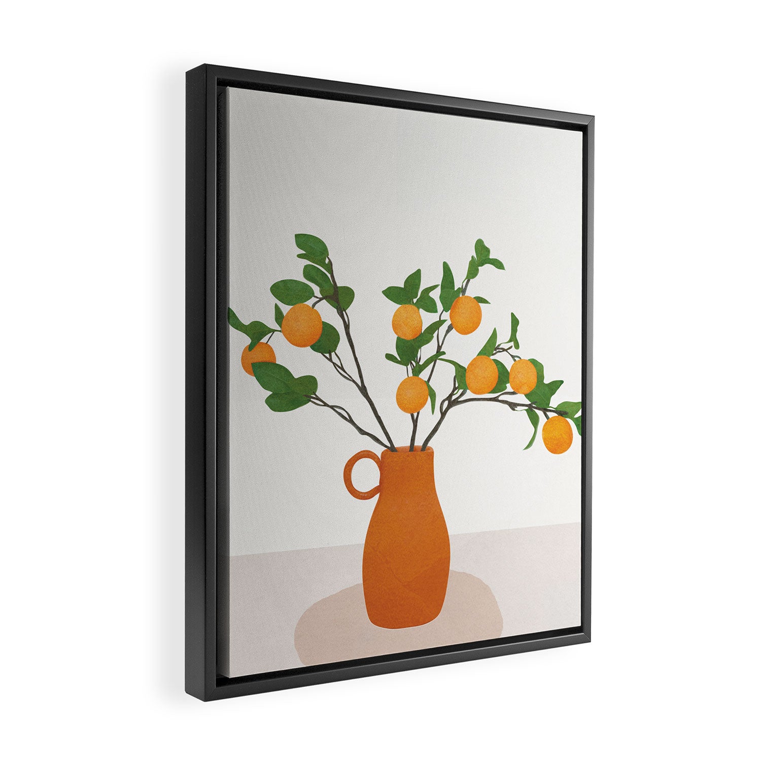 Orange Branches Framed Canvas Print Gallery Image 2