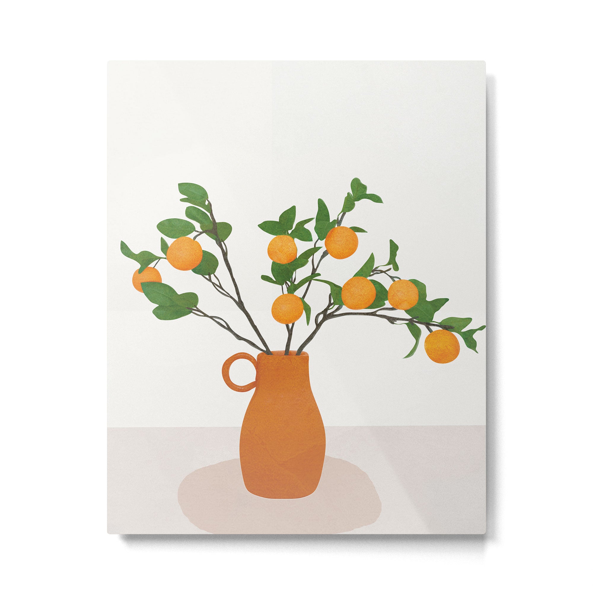 Orange Branches Metal Print Gallery Image 4
