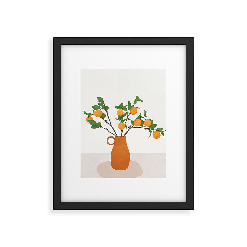 Orange Branches Framed Art Print Gallery Image 5