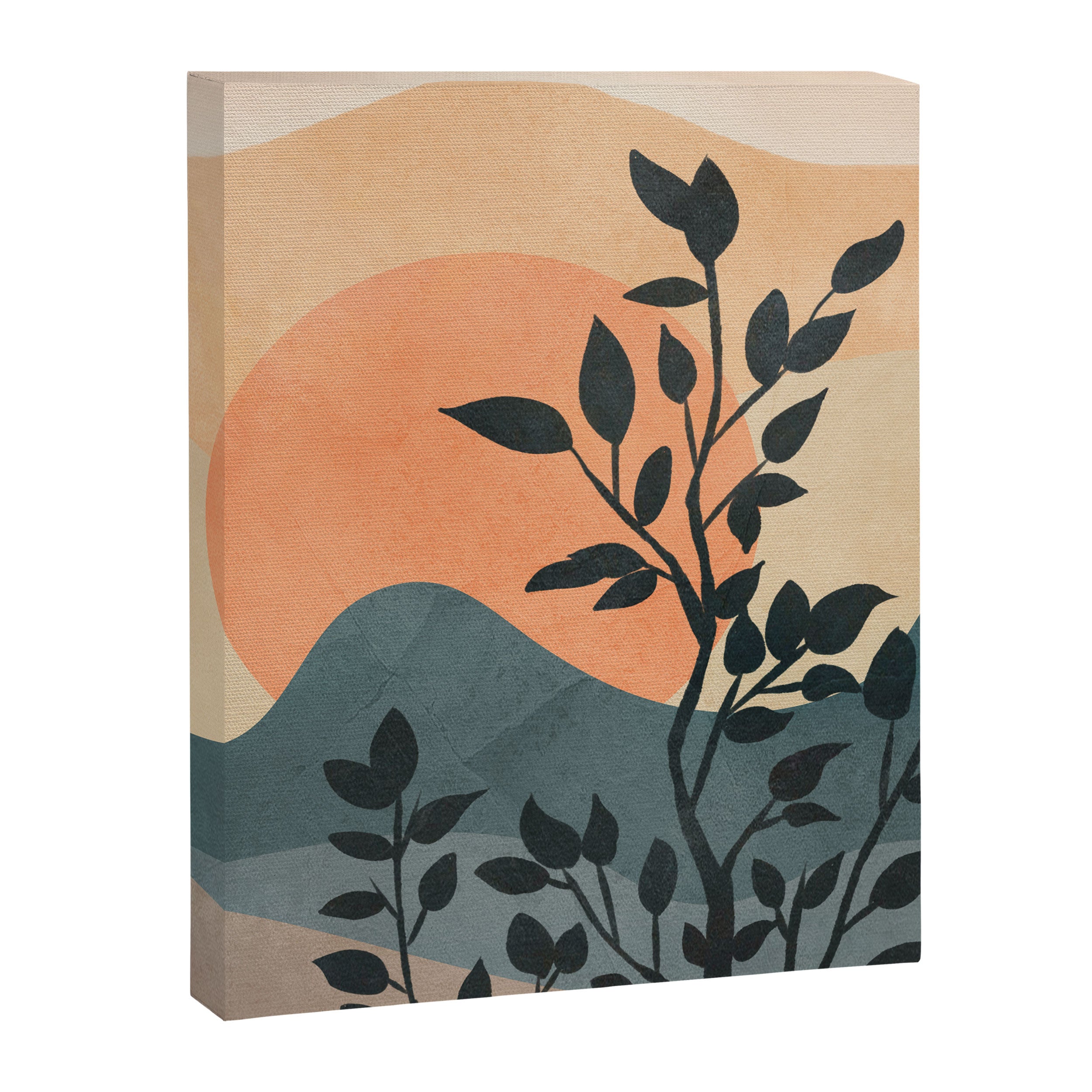 Orange Rising Sun Canvas Print Gallery Image 6