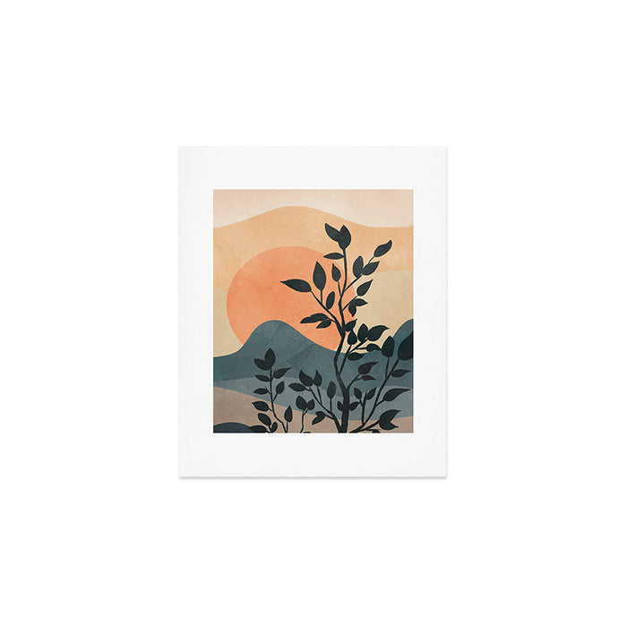Orange Rising Sun Art Print Gallery Image 1
