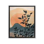 Orange Rising Sun Framed Canvas Print Gallery Image 6
