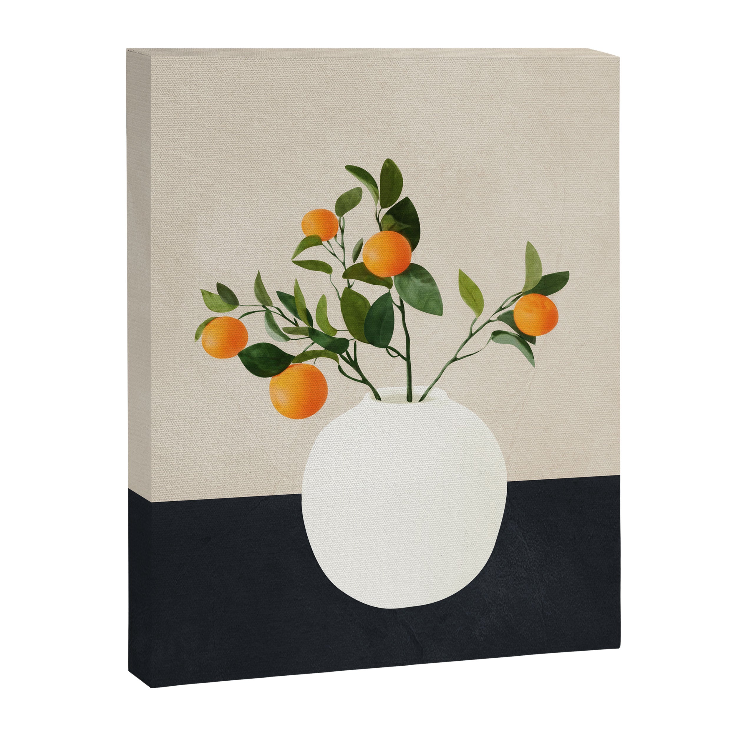  Orange Tree Branch in a Vase 01 Canvas Print Gallery Image 6