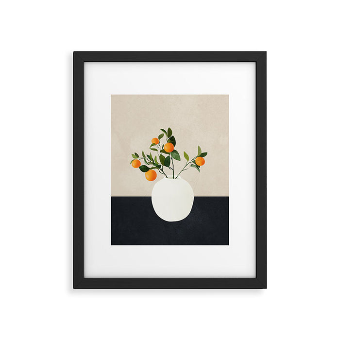  Orange Tree Branch in a Vase 01 Framed Art Print Gallery Image 1