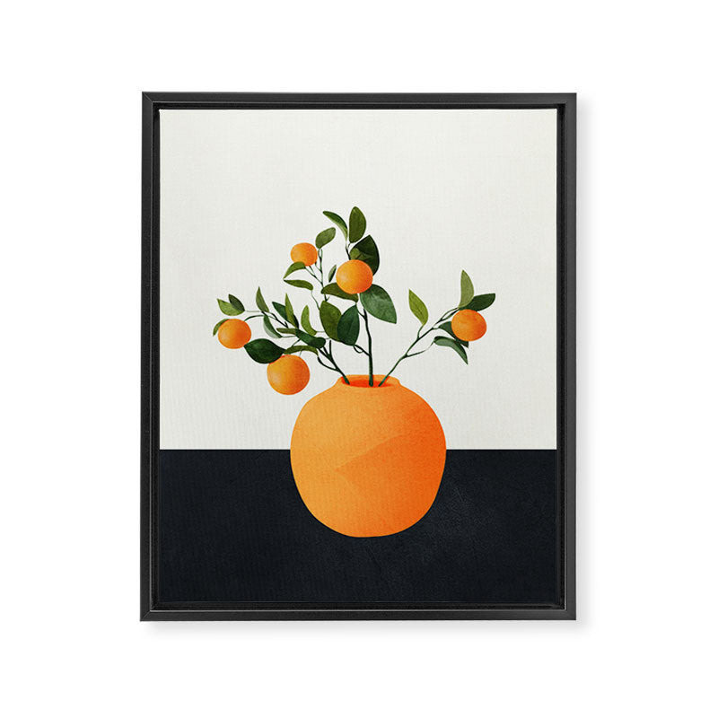  Orange Tree Branch in a Vase 02 Framed Canvas Print Gallery Image 6