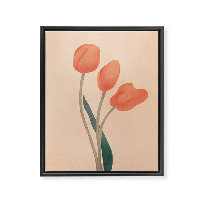 Orange Tulips Framed Canvas Print Gallery Image 1
