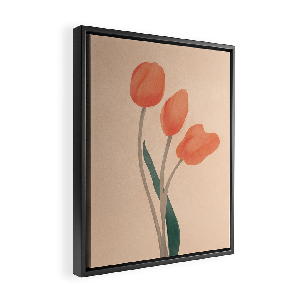 Orange Tulips Framed Canvas Print Gallery Image 2