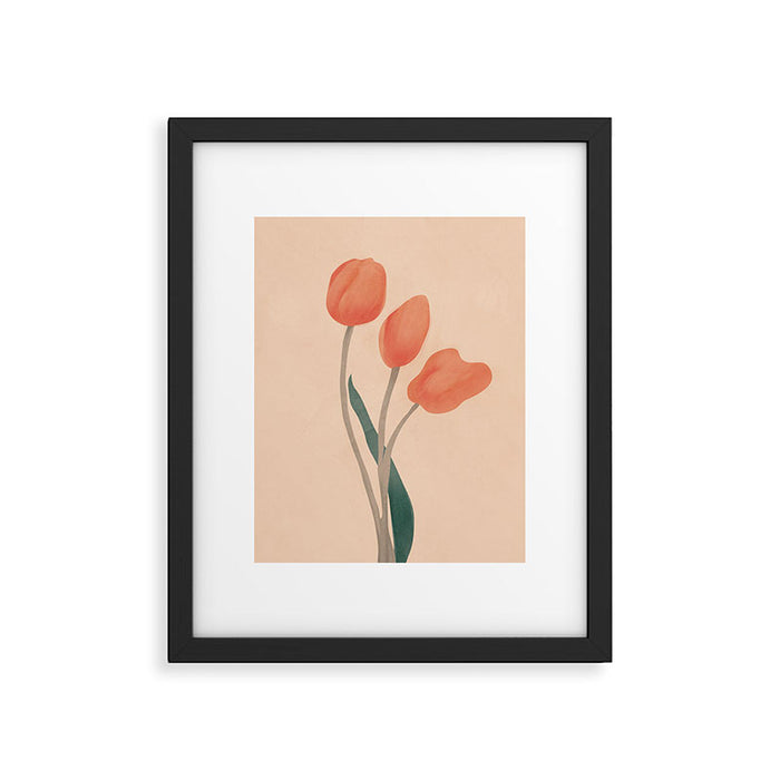 Orange Tulips Framed Art Print Gallery Image 1