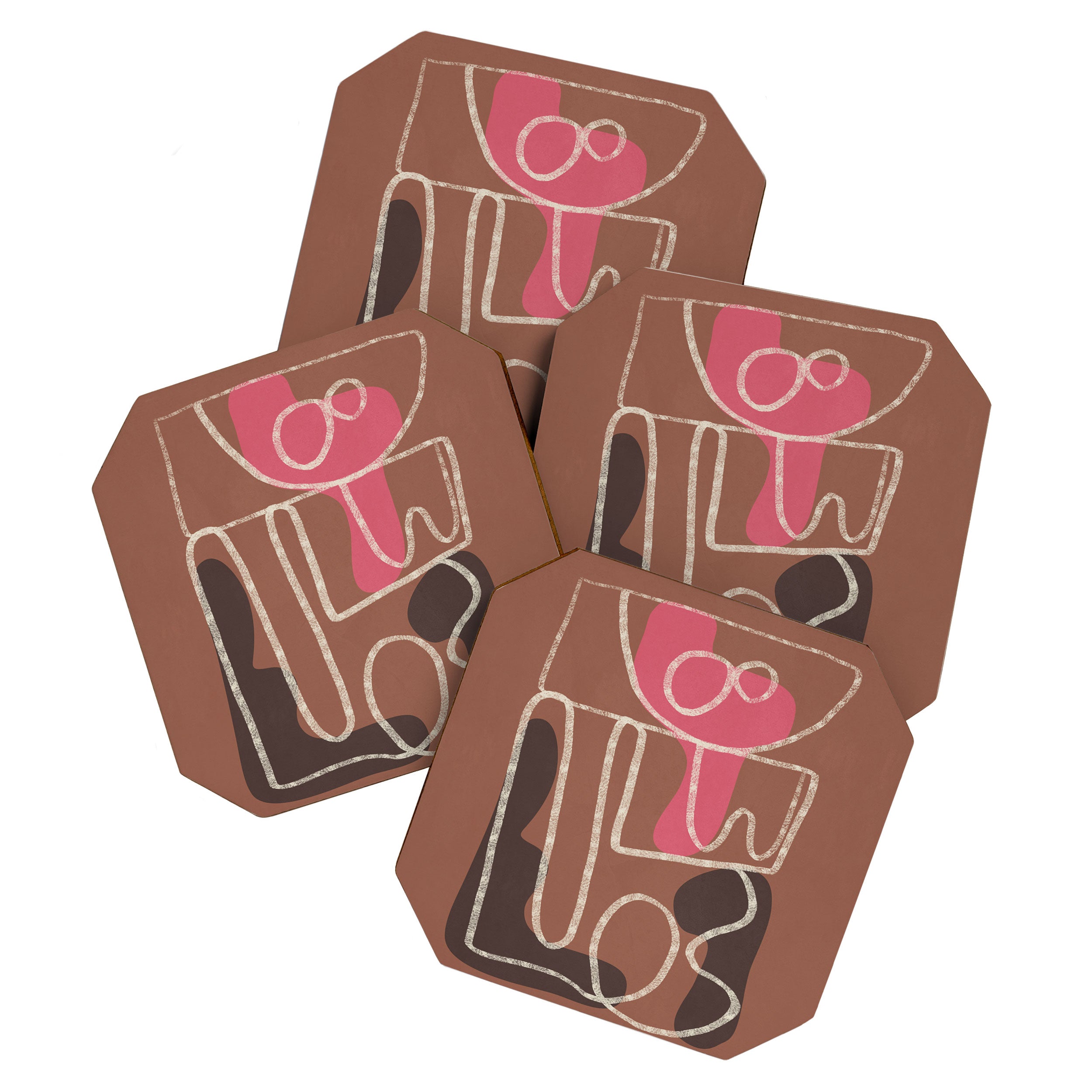 Organic Minimalist Layers 1 Coaster Gallery Image 1