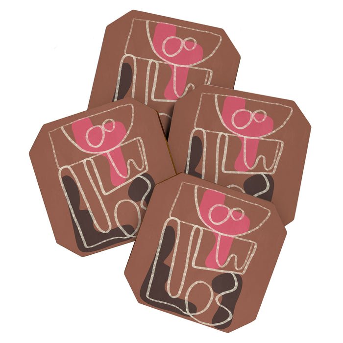 Organic Minimalist Layers 1 Coaster Gallery Image 1