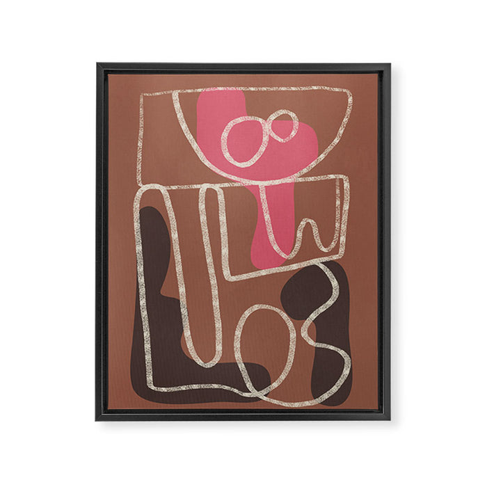 Organic Minimalist Layers 1 Framed Canvas Print Gallery Image 1