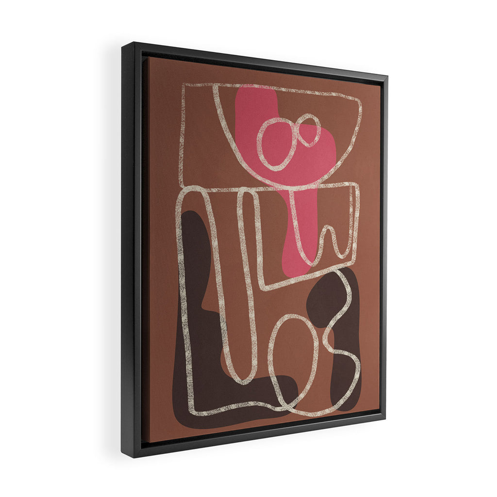 Organic Minimalist Layers 1 Framed Canvas Print Gallery Image 2