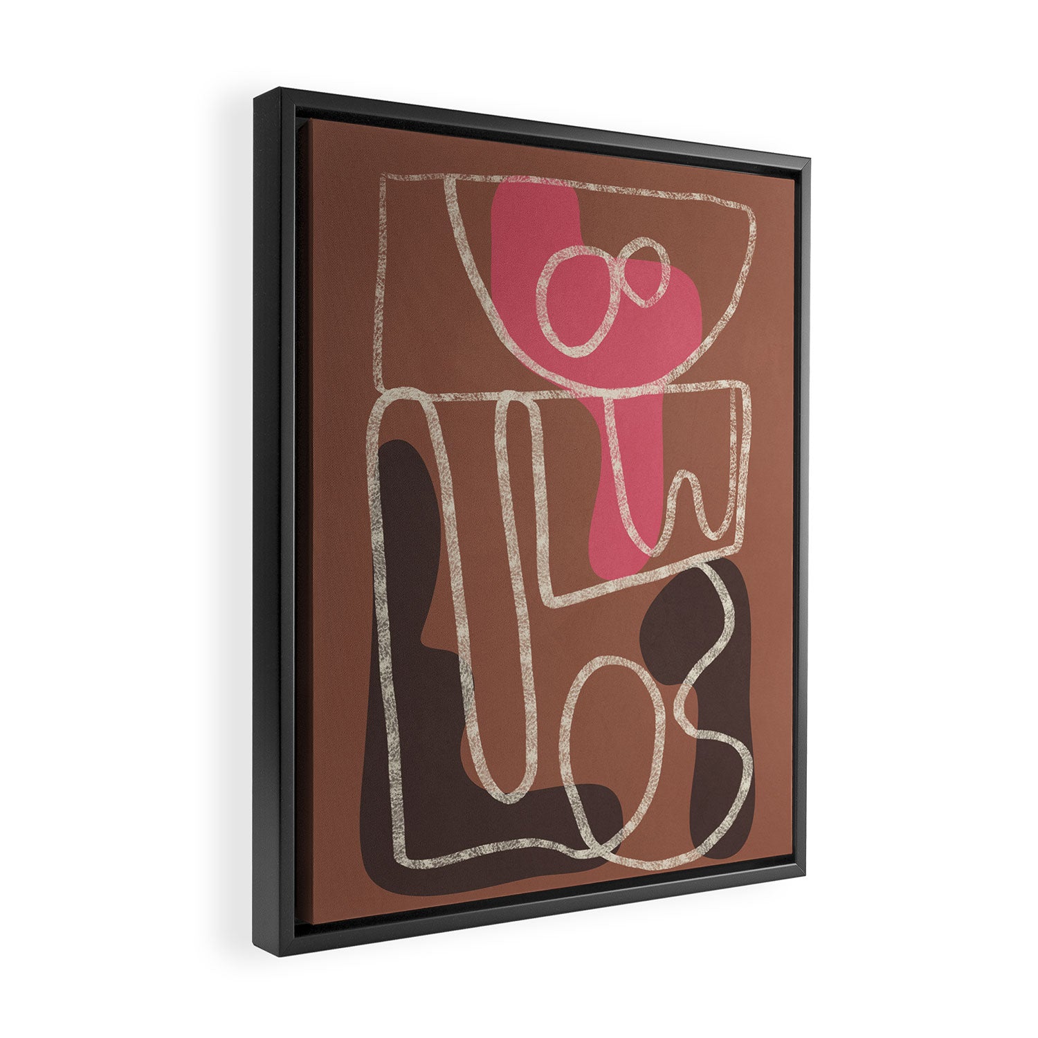 Organic Minimalist Layers 1 Framed Canvas Print Gallery Image 2