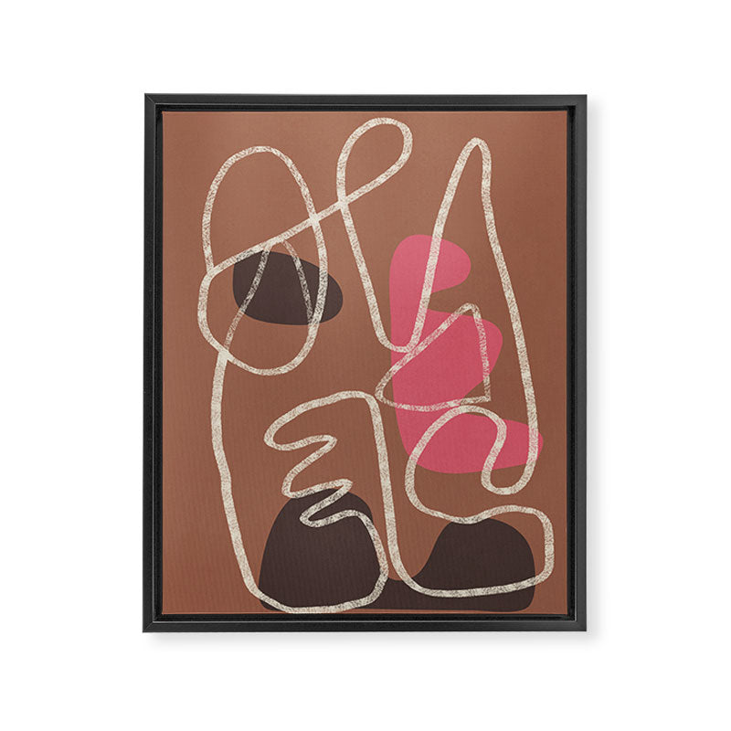 Organic Minimalist Layers 2 Framed Canvas Print Gallery Image 8