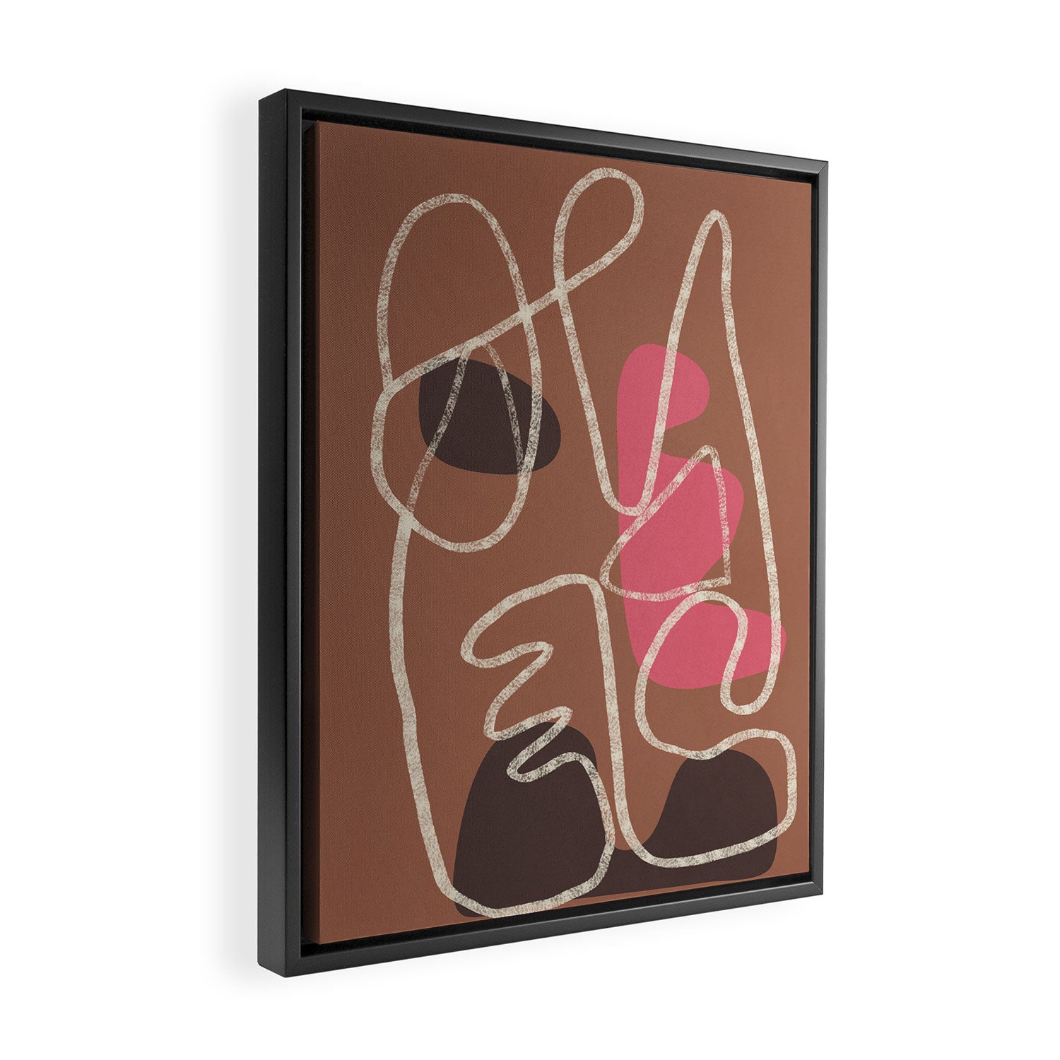 Organic Minimalist Layers 2 Framed Canvas Print Gallery Image 2