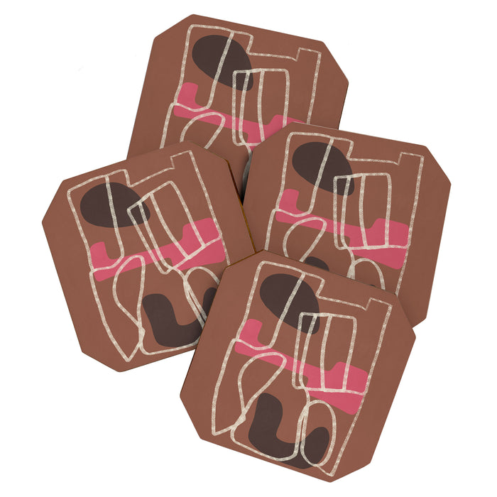 Organic Minimalist Layers 3 Coaster Gallery Image 1