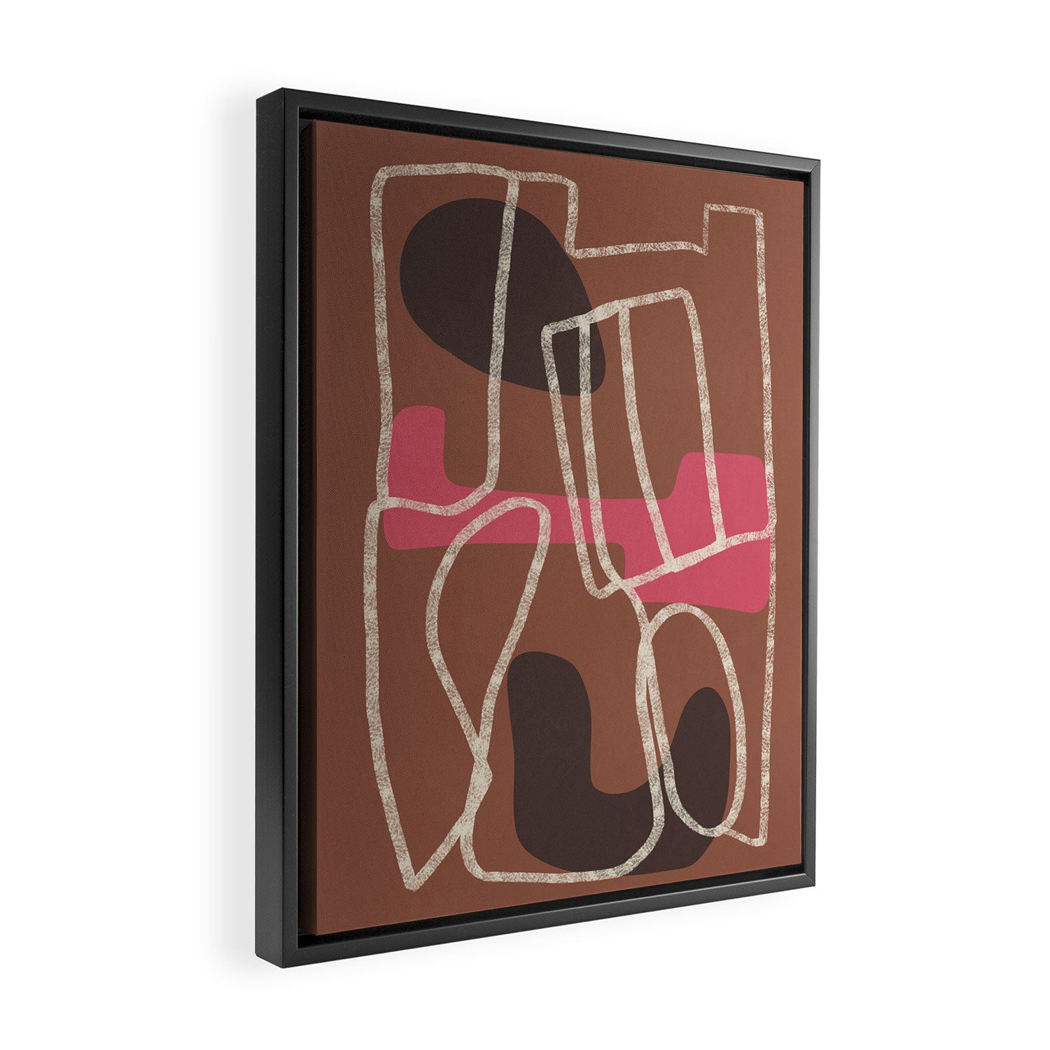 Organic Minimalist Layers 3 Framed Canvas Print Gallery Image 2